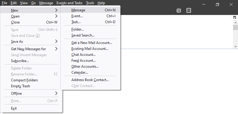 File New Message